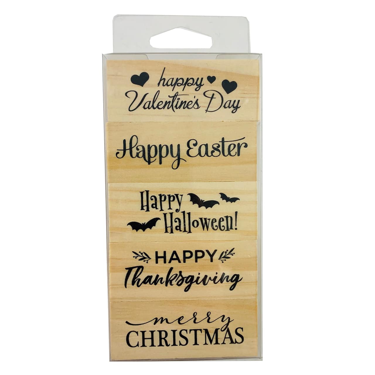 6 Pack: Holidays Wood Stamp Set by Recollections™